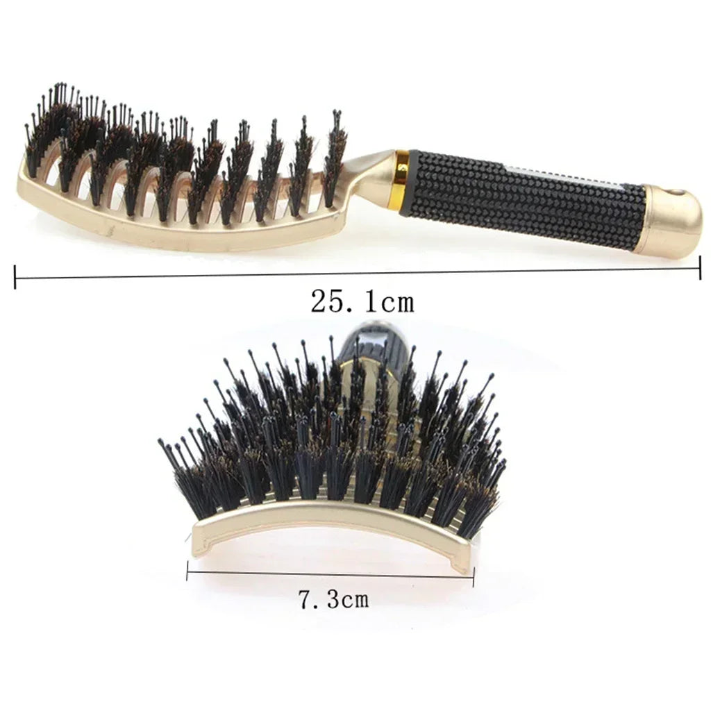 Hair Brush Scalp Massage Comb Hairbrush Boar Bristle Nylon Women Wet Curly Detangle Hair Brush Salon Hairdressing Styling Tool